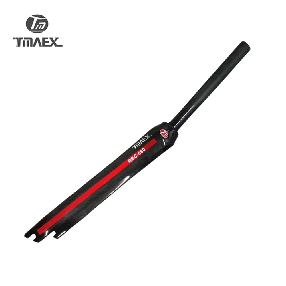 

TMAEX-Full Carbon Road Bicycle Front Fork 1-1/8 in 28.6mm Bike Parts Only 360g Superlight Cycling Forks Fixed Gear Fork Red