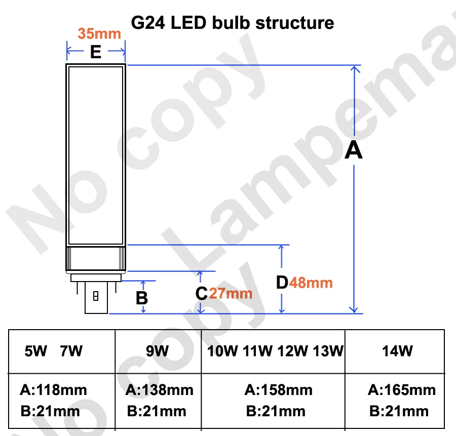 g24 led structure