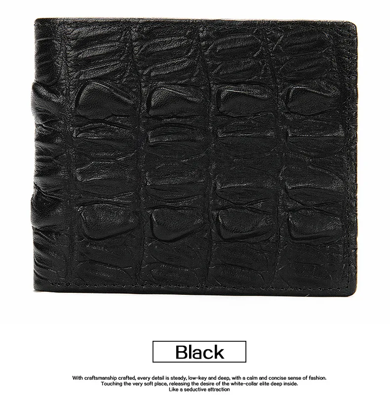 Мужской кошелек с узором «крокодиловая кожа», бумажники из натуральной кожи, высокое качество, ретро короткий кошелек, винтажная сумка-Органайзер J50