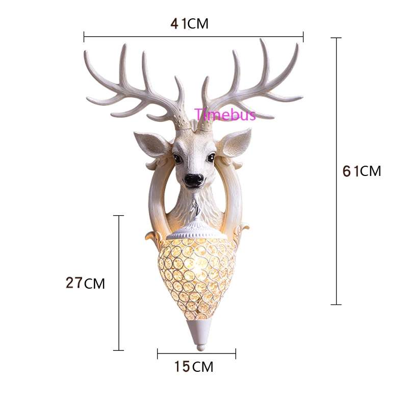 Лаки Олень Рог бра Nordic отель караоке Гостиная фон бра Ресторан прикроватные тумбочки голова оленя декоративные настенные светильники светильники светодиодные подсветка для кухни настенные светильники лофт