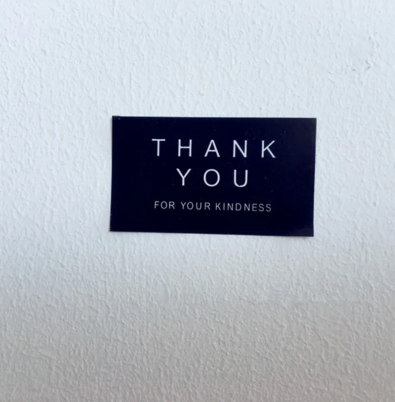 

360 pcs/lot Black "Thank you" series color seal sticker for baking DIY Package label Decoration label stickers 4*2.3cm