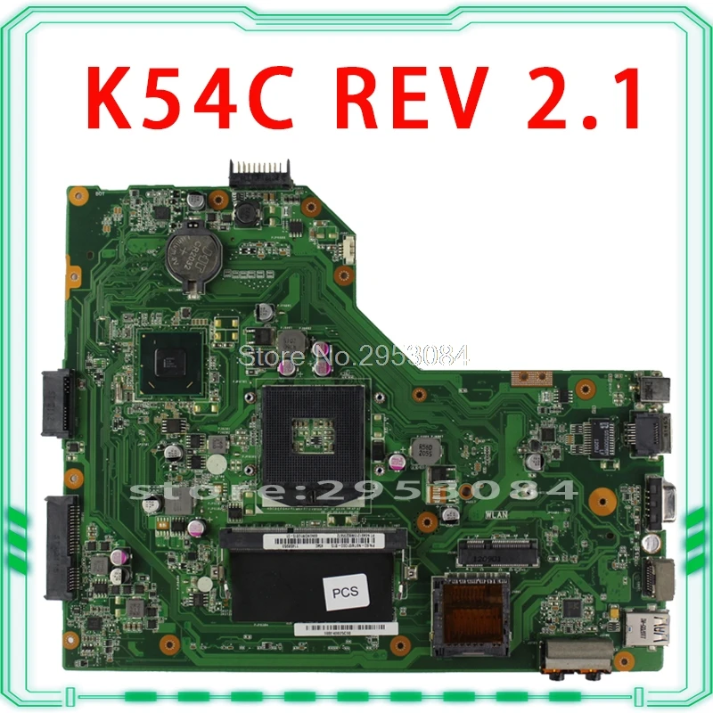 Goede Originele Voor Asus K54C X54C Laptop Moederbord K54C K54Ly K54hR Rev 2.1 HM65 PGA989 USB3.0 DDR3 Vran 60 N9TMB1000 Met Ram