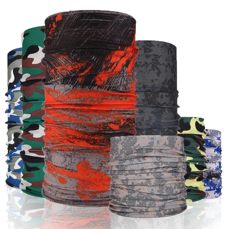 

Camouflage Sports Masks Magic Headband Outdoor Neck Warmer Cycling Bike Bicycle Riding Face Mask Head Scarf Scarves Bandana
