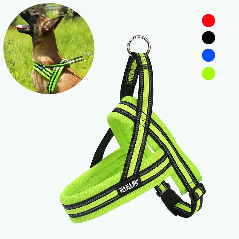 Adjustable No Pull Pet Dog Harness Vest Large Soft Breathable Walk Nylon Reflective For Medium Dogs | Дом и сад