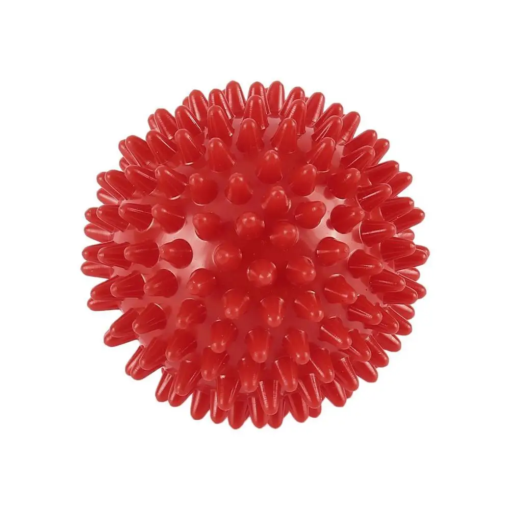 6 см ПВХ высокой плотности колючий Массажный мяч боль в ногах подошвенный фасциит Reliever лечение Ежик мяч акупрессурный массажер мяч - Цвет: red