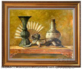 

Still Life porcelain chinaware Oil painting on canvas hight Quality Hand-painted Painting7