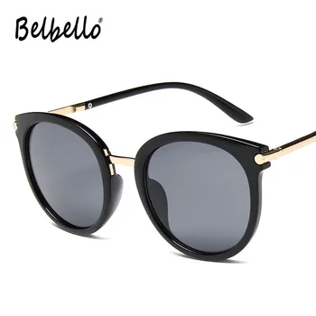 

Belbello 2019 Adult Men Women Driving work Large Lenses Solid Fashion outdoors Sunglasses Plastic Acrylic Punk Sunglasses UV400