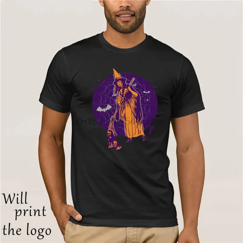 The Witch Broom Halloween T Shirt. Funny Gift | Мужская одежда