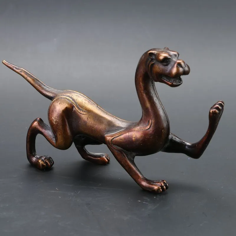 

Antique Chinese Bronze Statue Hand-Carved --- Chilong Dragon