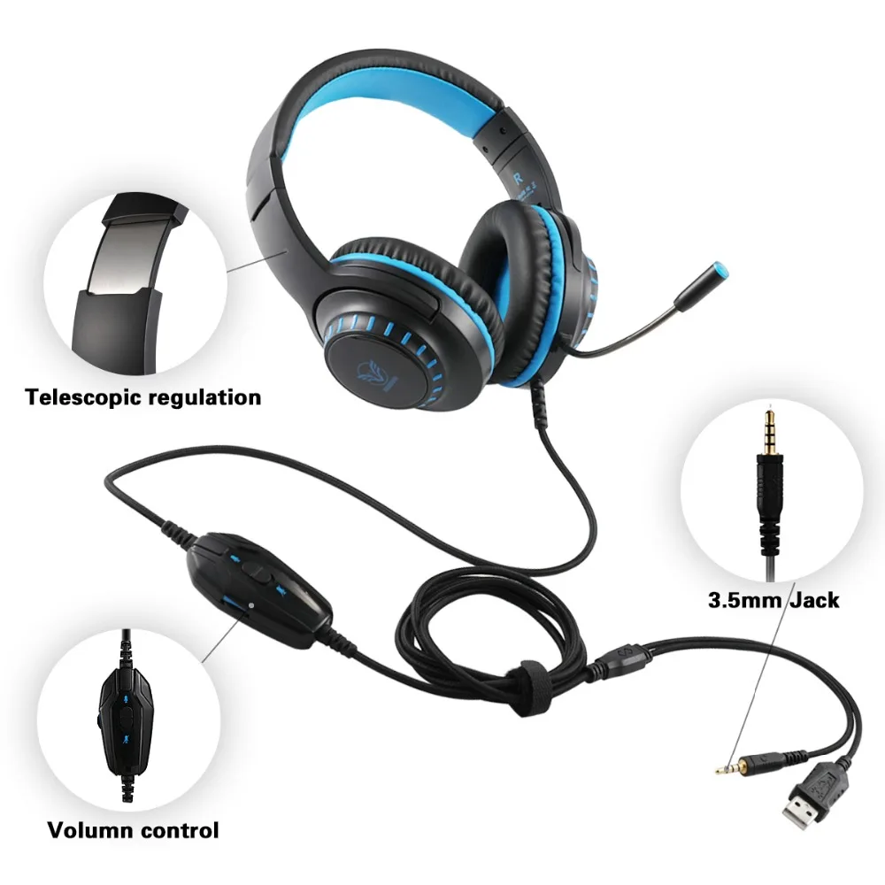 Masacegon Led Stereo Gaming Headset 3.5 