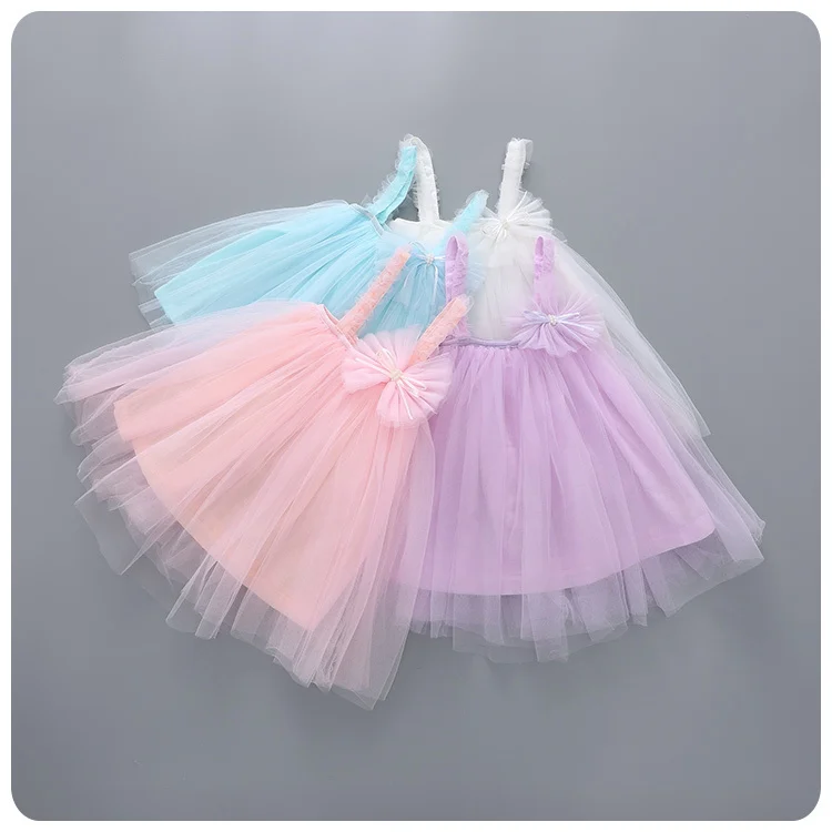 

2016 Korean Girl Children's Garment Summer New Pattern Girl Baby Solid Color Xian Camisole Yarn Skirt Princess
