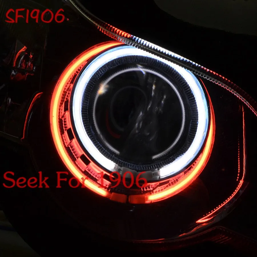 35 Вт HID двойной Halo Eyes сборка фар подходит для Honda CBR1000RR CBR1000 RR 2008-2011 белый и красный ангельские глазки