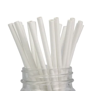 

Free Shipping 200pcs Paper Drinking Straw Plain Solid White Clear home decor birthday party supplies