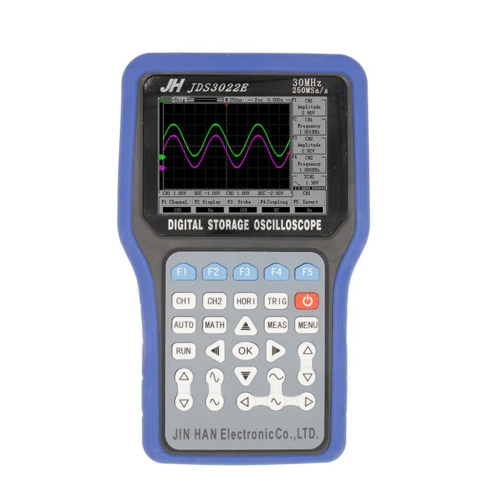 

JDS3022E Handheld Oscilloscope Portable Oscilloscope Signal Generator Data Recorder 30MHz Bandwidth 2 Channels