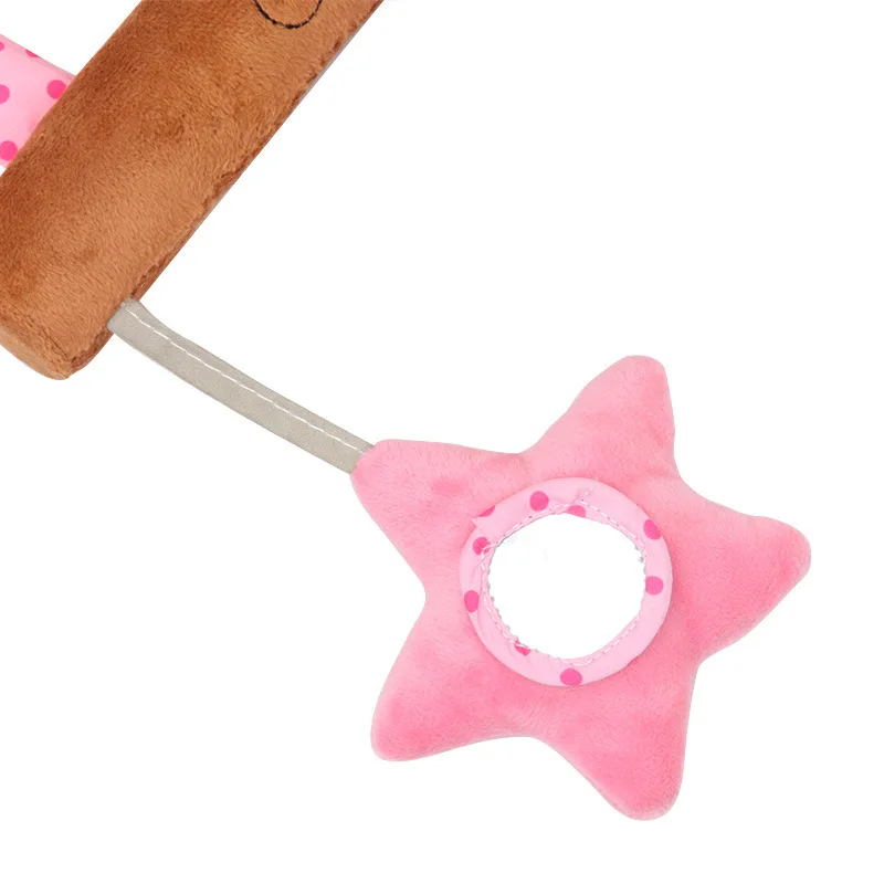 New sound music box butterfly brown car hanging baby bed hanging bell toy children BB device baby toy pendant suitable for 0M+