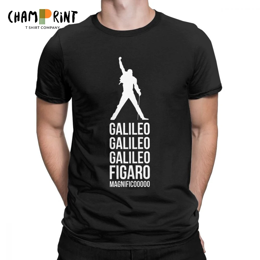 

Men Queen Bohemian Rhapsody T-Shirts Freddie Mercury Galileo Casual Crewneck Short Sleeve Clothes Cotton Tees Plus Size T Shirt