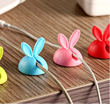 Rabbit ears data line fixed device silica gel cable winder desktop viscose electrical wire winding wholesale ODF005 | Канцтовары для
