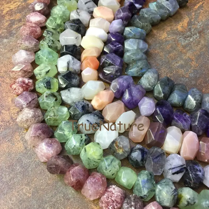 20170926-BE6392- Faceted Nugget Beads-13x18mm-4.53g