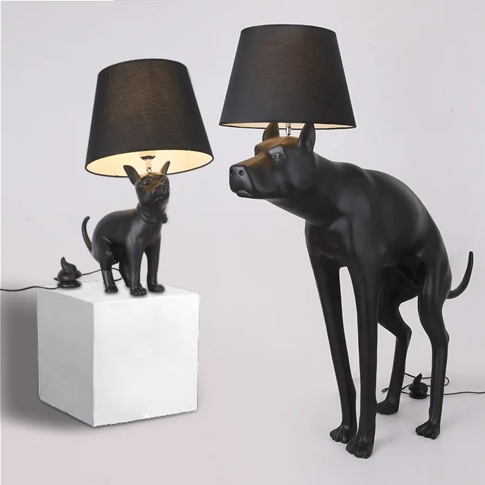 Postmodern minimalist Black Abajur Dog LED table Desk Lamp light  Fixture Bedroom6