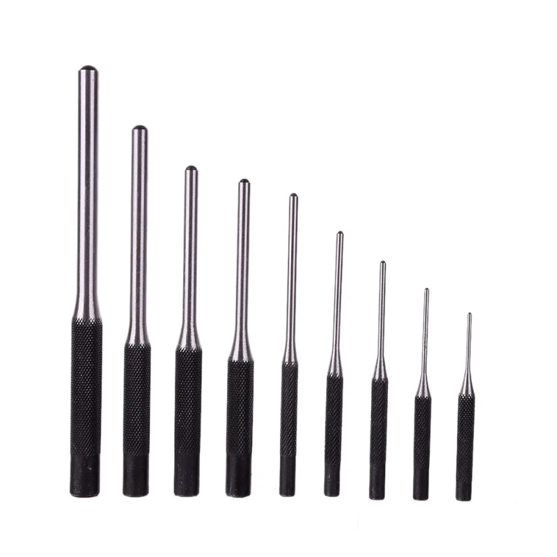 

9 Pcs Professional Roll Pin Spring Punch Set Gun Bolt Catch Roll Up Case Pin Punch Tool Pins Grip Roll Pin Punch Tool Kit
