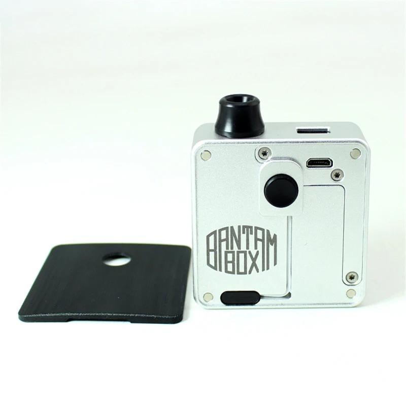 

NEWEST SXK Bantam Box mod SXK 30w bb mini box with black silver color bb box 5ml huge bottle mods and USB port vape vaporizer