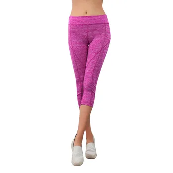 

Women Pants Elastic clothes Exercise Elastic Fitness Trousers leggings !5
