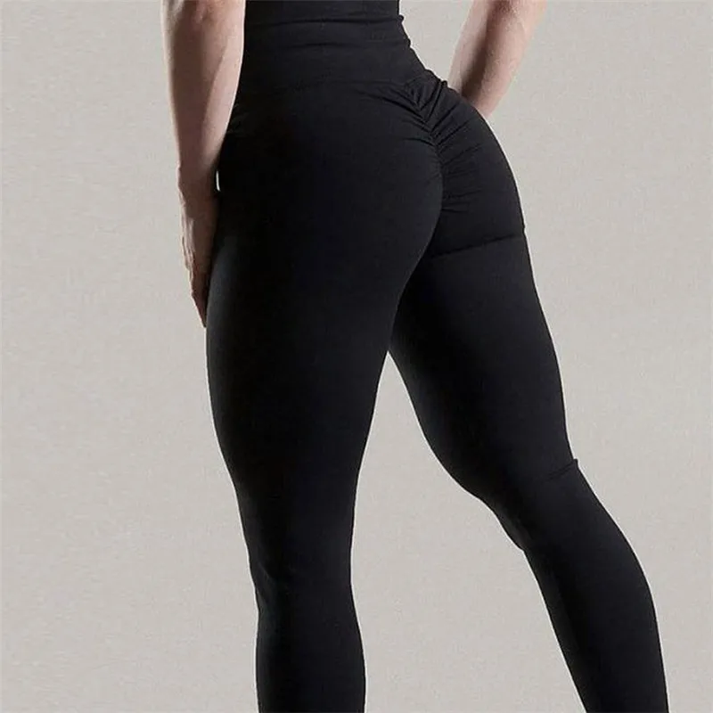 CHRLEISURE High Waist Push Up Leggings Women Jeggings Workout Fitness Legging Womens Clothes Ruched Activewear Black Leggings maternity leggings Leggings