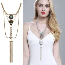 Hellow Out Tassel Estilo Collares y Colgantes Collar Llamativo Mujeres Verano Colar Joyería Para El Regalo Del Partido