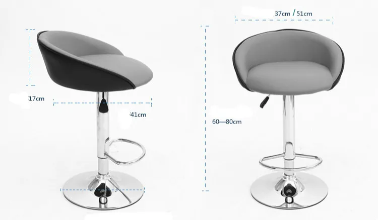 Вращающийся барный стул подъемная балка стул регулируемая высота высокого качества PU материал высокой плотности губка подушка cadeira 3 цвета