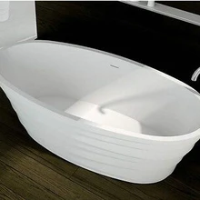 Акриловая твердая поверхность каменная отдельно стоящая Ванна поставлены морским путем WD001