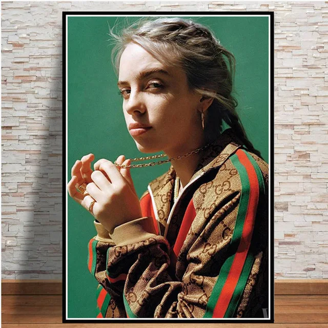 Скандинавские настенные художественные картины на холсте Billie Eilish плакат певица звезда Модульная картина Hd рисунок украшение дома для гостиной - Цвет: Nordic ZZ13084-01