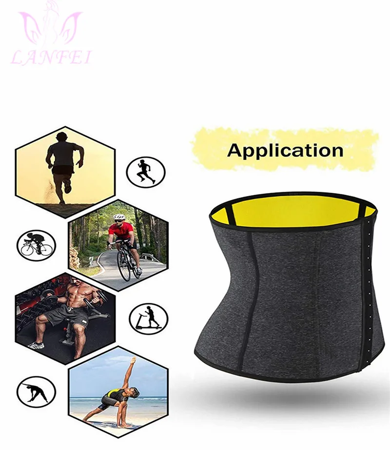 LANFEI Body Shaper Утягивающее Корректирующее белье Для мужчин неопрен сауне впитывает пот и Вес потери для занятий спортом Фитнес моделирования ремень корсет