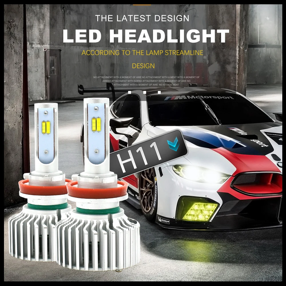 

3 Color Switch JGAUT LED Headlight 3000k 4300K 6000K H11 H8 H9 8000LM Fog Light 3C Head Lamps KIT Front Bulb Automobiles