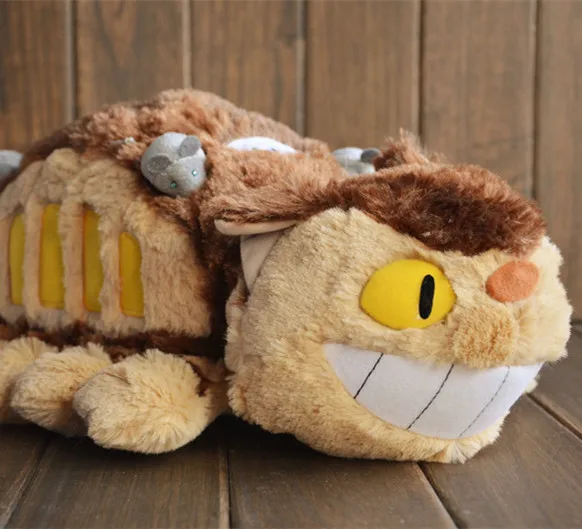 Totoro, gato grande Original, Miyazaki Hayao Ghibli, lindo Animal relleno, muñeco de juguete de felpa, regalo de cumpleaños para niños, regalo para niña - 1