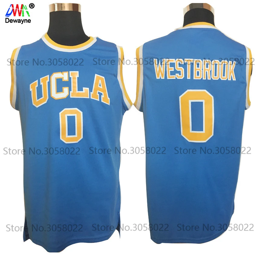 

2017 Dwayne Mens Cheap Throwback Basketball Jerseys #0 Russell Westbrook Jersey UCLA Bruins Retro Stitched Embroidery Shirt