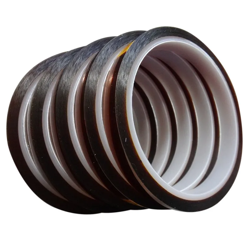 

5 Rolls 10mm*33m Heat resistant tape for sublimation Transfer Thermal,brown-color