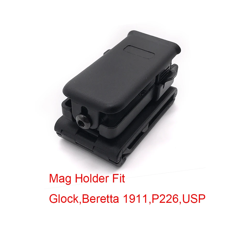 

Universal Magazine Holder for Double or Single Deck with Adjustable Belt Clip Tactical Mag Pouch For Glock Beretta 1911 Most Mag