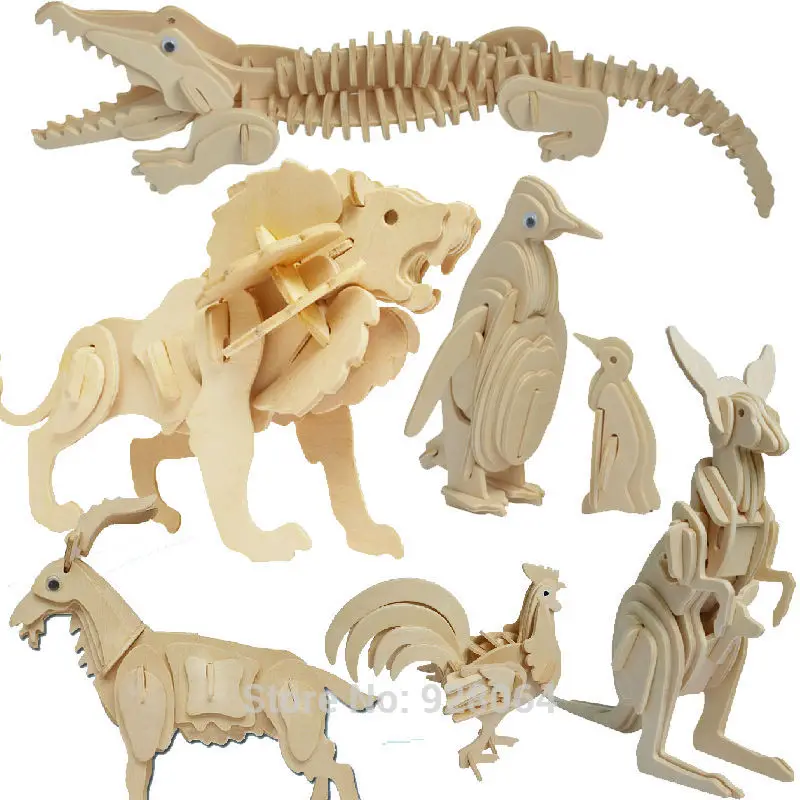 Many Animal 3d puzzle jigsaw Building Kids Puzzle Toy Learning Alphabet Puzzle Game for Preschool Kids baby toys for children