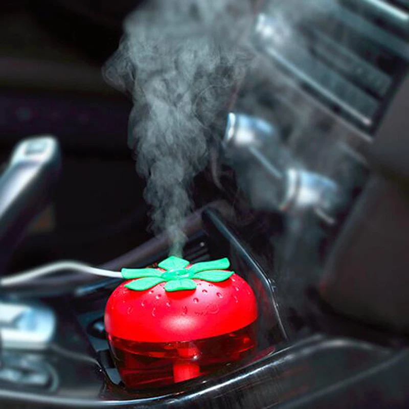 

Strawberry Design Air Humidifier Aroma Diffuse 5V USB PP Material Essential Oil Diffuse Fog Aromatherapy for Home Car Humidifier