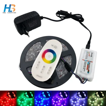 

5M RGB LED Strip 5050 Non waterproof led tape light rgb 10M led ribbon+18A RF Wireless Touch Remote Controller+Power adapter