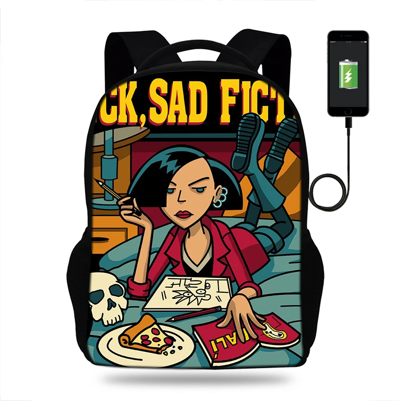 

Casual Jane Lane Daria Cute Cartoon Women Backpacks Usb Charge Student Bookbag College High School Daily Backpack For Teenagers