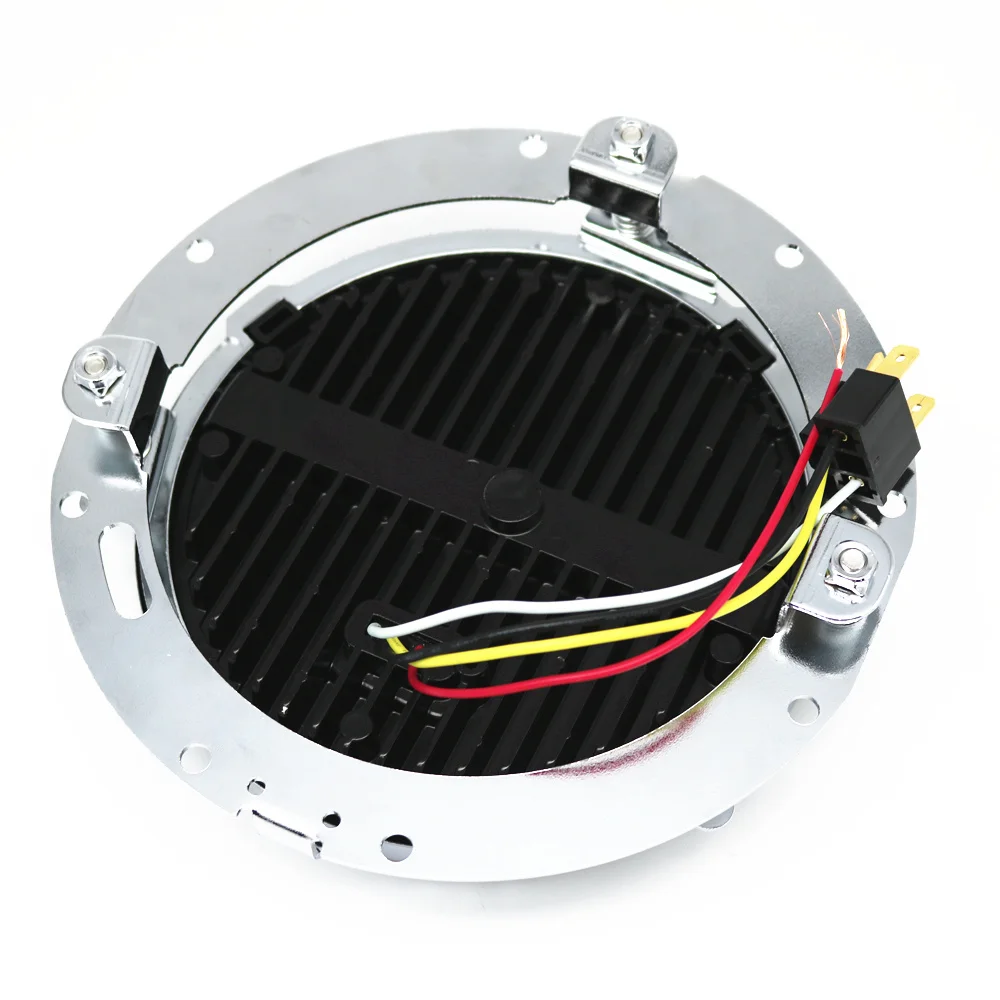 Black 7 Inch LED Headlight Daymarker Projector with 7 bracket Motorcycles For Harley Davidsion (4)