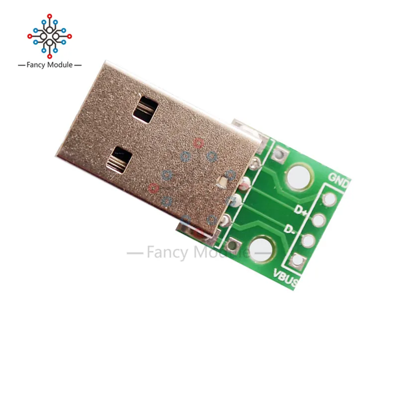 

2pc USB to DIP Adapter Converter 4 pin for 2.54mm PCB Board Power Supply DIY