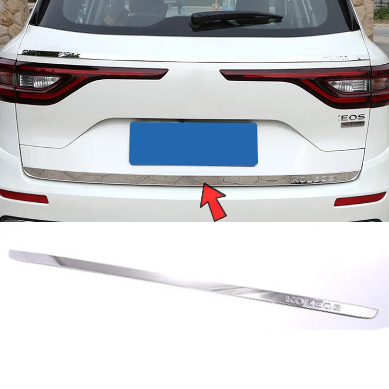 

CAR ACCESSORIES FOR RENAULT KOLEOS 2016 2017 REAR DOOR GATE TRIM TRUNK LID MOLDING DECORATIVE STICKERS