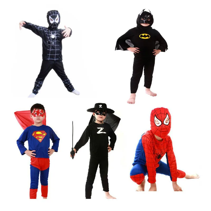 

Kids Halloween Costume Carnival Dress Batman Cosplay Spiderman Fantasia Movie Avengers Anime