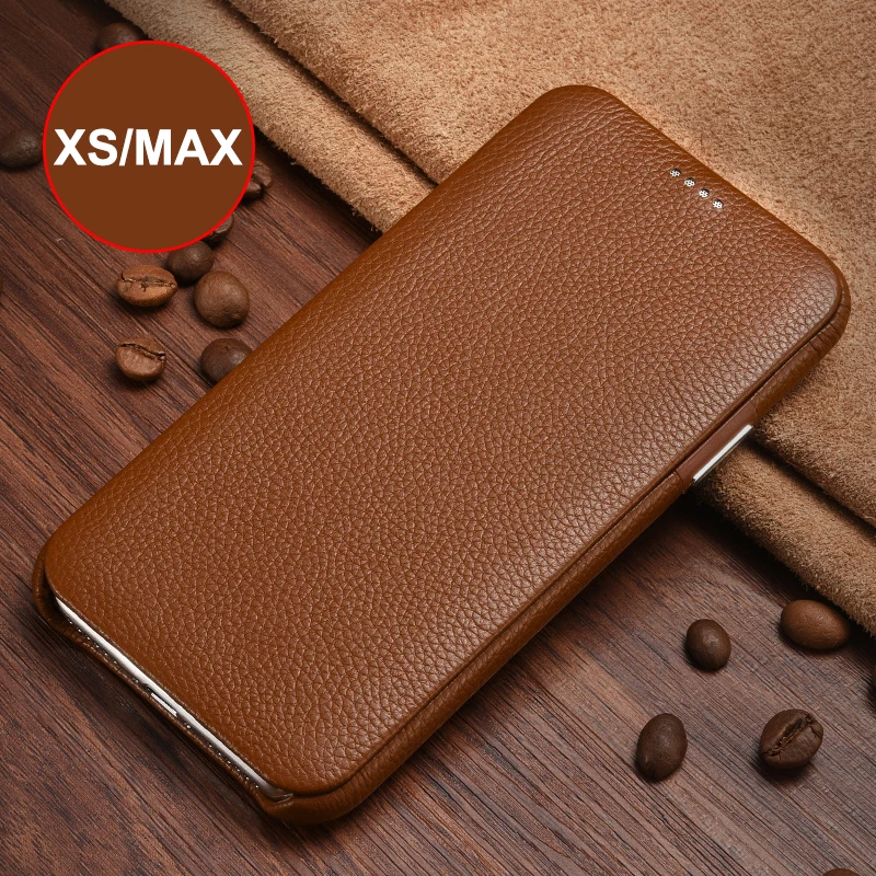 Чехол для iphone X XS Max из натуральной воловьей кожи с изогнутым узором в стиле ретро