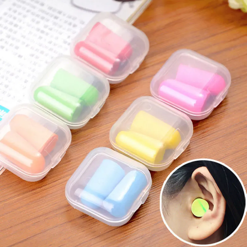 

1 box Sound insulation memory sponge earplugs anti-snoring sleep noise silence earplugs learning to use noise reduction earplugs