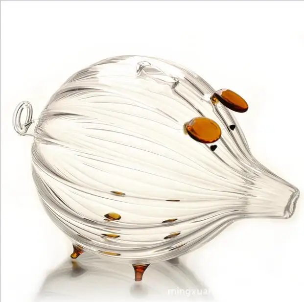 New Fashioin Clear Glass Pig Money boxes Piggy bank Saving Box Glass