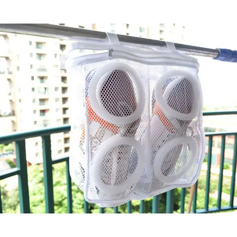 

Shoes Wash Bags Sneaker Mesh Storage Bag Travel Laundry Bag With Zip For Sneakers Socks Bras Mesh Wash Bag H1