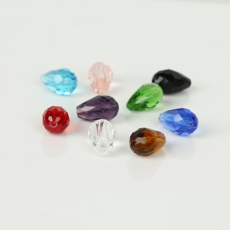 8x11mm/10x15mm 10pcs Waterdrop Austrian Crystal Beads Plating Teardrop Glass Bead For Jewelry Making Bracelet DIY Necklace crystal beads